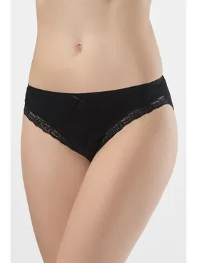 Türen Likralı Fistolu Bikini (2'li Paket) Türen 238/SİYAH