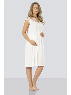 Türen Lohusa Hamile Gecelik Türen 3296/KREM