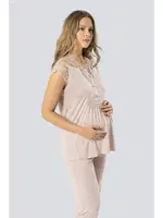 Lohusa Hamile Pijama Takımı Türen 3294/PUDRA Pudra detay görünüm