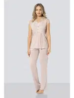 Lohusa Hamile Pijama Takımı Türen 3294/PUDRA Pudra görsel 4