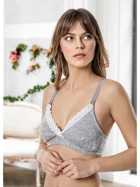 Godewo MammaBra Gri Melanj Emzirme Sütyeni MB3003 - Alternatif Görünüm