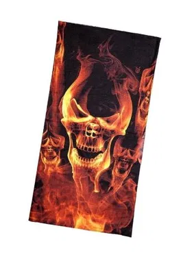 HeadExtreme Maske Bandana Boyunluk: Head Extreme 12 Fonksiyon Fire Skull - Alternatif Görünüm