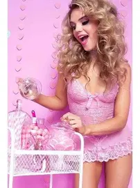 Merry See Merry See Dantel Babydoll MS 2606 Pembe