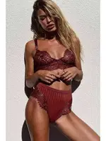 Merry See Dantelli Şık Külot Bordo Bordo görsel 4