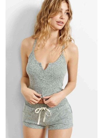 Merry See Penye Şort Takım Gri