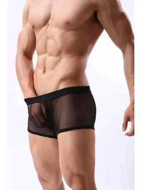 Merry See Merry See Siyah Transparan Erkek Boxer - Alternatif Görünüm