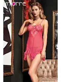 Miorre Miorre Pembe Tül Gecelik Takım