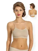 Miss Fit Sporcu Büstiyer Dikişsiz İnce Askılı 1505 Ten