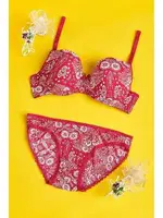 Mite Love Kadın Kırmızı Desenli Sütyen Külot Takımı ML-9825 Kırmızı görsel 5