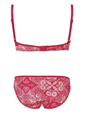 Mite Love Mite Love Kadın Kırmızı Desenli Sütyen Külot Takımı ML-9825 - Alternatif Görünüm