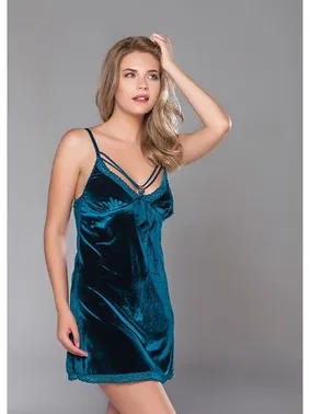 Moonlight Moonlight Kadife Fantazi Yeşil Gecelik 288