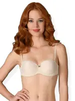 NBB 3616 Desteksiz Strapless Sütyen (sırtı şeffaf) Ten