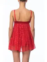 NBB Dantel Fantazi Erotik Gecelik 3963 Kırmızı farklı açı