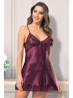 NBB Kadın Fantezi Gecelik Mürdüm 3265 Mürdüm detay görünüm