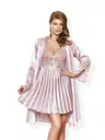Nurteks 5355 Saten Kimono Takım Gecelik Sabahlık