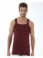 Öztaş 1029-A Erkek Spor Askılı Renkli Atlet Bordo detay görünüm