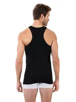 Öztaş Erkek Ribana Rambo Atlet A1070 Siyah detay görünüm