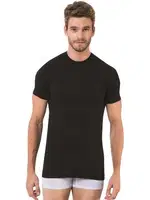 Öztaş Erkek Sıfır Yaka Atlet A1027 Siyah