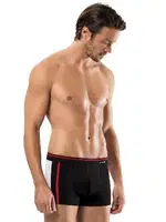 Pamuk Elastan Dubble Line Erkek Boxer Erdem 1432 Siyah detay görünüm