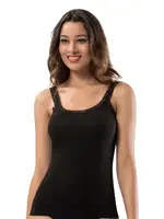 Pamuk Elastan Dantelli Kaşkorse Erdem 2116 Siyah