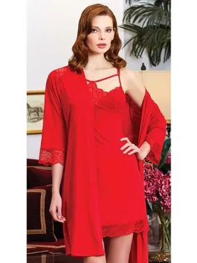 Jeremi Penye 6'lı Dantelli Gecelik Sabahlık Takımları Seti Jeremi 815