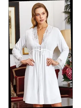 Jeremi Penye 6'lı Dantelli Gecelik Sabahlık Takımları Seti Jeremi 875