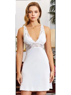 Jeremi Penye 6'lı Dantelli Gecelik Sabahlık Takımları Seti Jeremi 875 - Alternatif Görünüm