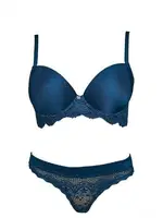 Pierre Cardin 4653 Kadın Balenli Desteksiz Sütyen Takım G.mavisi