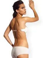 Pierre Cardin Abby Şeffaf Straplez Boş Kap Desteksiz Tek Sütyen 6021 Beyaz