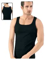 Ribana Erkek Atlet Lüx DRM 154 Siyah farklı açı