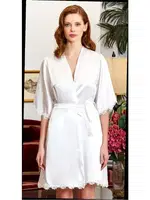 Saten Dantel Detaylı Bride Sabahlık Jeremi 3212