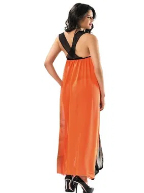 Sistina Sistina S-207 Tek Parça Uzun Saten Gecelik - Alternatif Görünüm