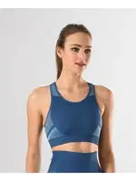 Spor Büstiyer Örme Seamless Dikişsiz Yoga Fitnes Plates Miss Fit 11178 Mavi görsel 5