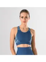 Spor Büstiyer Örme Seamless Dikişsiz Yoga Fitnes Plates Miss Fit 11178 Mavi görsel 9