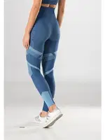 Spor Kadın Tayt Fitness Günlük Kullanım Iç Göstermez Örme Seamless Dikişsiz Soft Miss Fit 34549 Mavi farklı açı