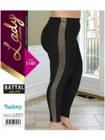 Battal Beden Yanları Şeritli Tayt Lady 1101 Görsel