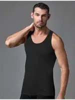 Termal Erkek Atlet Dagi D6140 Siyah detay görünüm