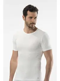 Cacharel Termal Kısa Kol Bisiklet Yaka Cacharel 1601/BEYAZ