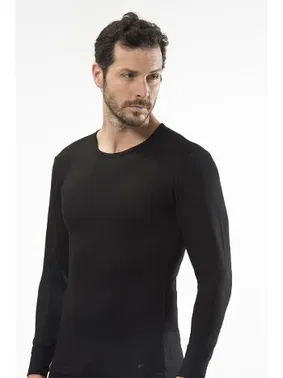 Cacharel Termal Uzun Kol Bisiklet Yaka Cacharel 1603/SİYAH