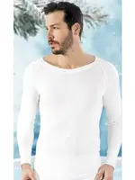 Termal Uzun Kol Erkek Fanila Lüx DRM 915 Ekru detay görünüm