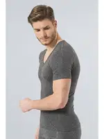 Termal V Yaka Kısa Kol (UNISEX) Türen 191/GRİ Gri detay görünüm