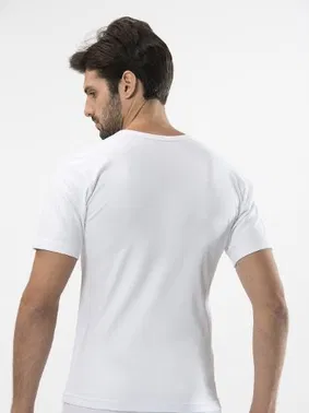 Türen Türen Erkek İnterlok O yaka Fanila 106/BEYAZ - Alternatif Görünüm