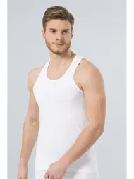 Türen Türen Erkek Likralı Spor Atlet 171/BEYAZ