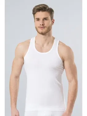 Türen Türen Erkek Likralı Spor Atlet 171/BEYAZ - Alternatif Görünüm