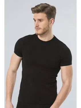 Türen Türen Erkek Likralı T-Shirt 164/SİYAH
