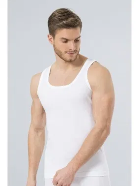 Türen Türen Erkek Ribana Atlet (2'li Paket) 109/BEYAZ