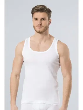 Türen Türen Erkek Ribana Atlet (2'li Paket) 109/BEYAZ - Alternatif Görünüm