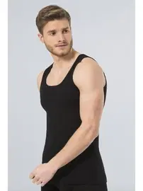 Türen Türen Erkek Ribana Atlet (2'li Paket) 109/SİYAH