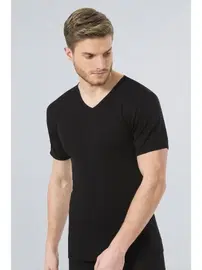 Türen Türen Erkek Ribana V yaka Fanila 156/SİYAH