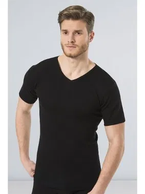 Türen Türen Erkek Ribana V yaka Fanila 156/SİYAH - Alternatif Görünüm